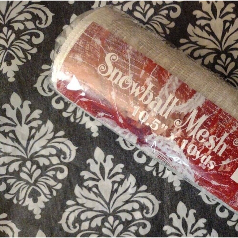 Craft Wreath Deco Mesh Ribbon - 10" x 10 Yards - White Ribbon DIY - Picture 3 of 6